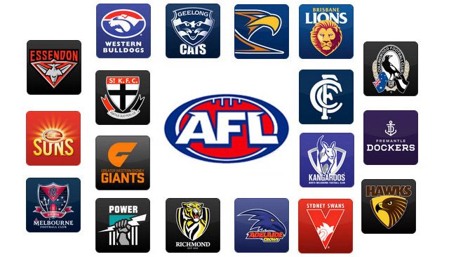 THE 18 ELITE AUSTRALIAN AFL TEAMS AFL teams